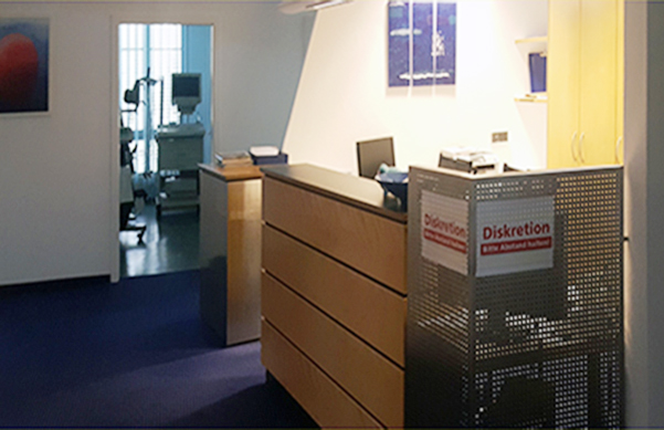 Foto vom Empfang der Praxis